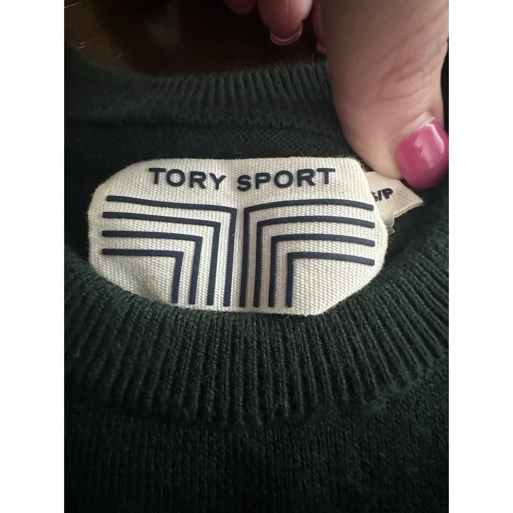 Tory Sport Sweater Women's Small Cashmere‎ Blend Sleeve Stripes Preppy #F3-3